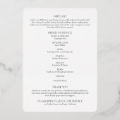 Programme simple d'ordre de service commémoratif p (Verso)