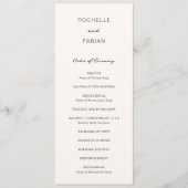 Programme Simple Élégance Mariage (Devant)