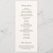 Programme Simple Élégance Mariage (Dos)