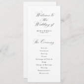 Programme Simple elegant black and white wedding (Devant / Derrière)