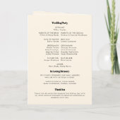 Programme Simple Elegant & Chic Mariage catholique (Dos)