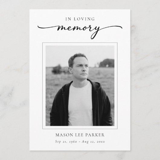 Programme Simple Elegant Christian Funeral Photo (Devant)