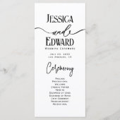 Programme Simple élégant noir blanc moderne Script minimal (Devant)