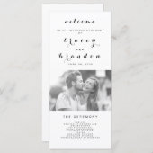 Programme Simple Elegant Script Photo Mariage moderne (Devant / Derrière)