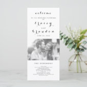 Programme Simple Elegant Script Photo Mariage moderne (Debout devant)