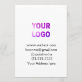 Programme simple et minimal ajouter votre logo/design ici te (Devant)