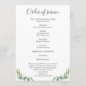 Programme Simple funérailles Memorial Photo Ordre de service (Dos)