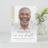 Programme Simple Funeral Memorial Photo Forever In Hearts (Debout devant)