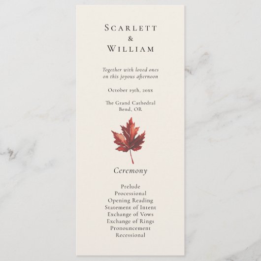 Programme Simple Mariage à feutre de chute minimale (Devant)