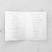 Programme Simple Mariage Minimaliste Bleu Poussiéreux (Intérieur)