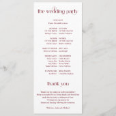 Programme Simple Mariage Moderne Hivernal en Bourgogne (Dos)