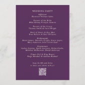 Programme Simple Mariage Moderne Violet Gras (Dos)