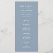 Programme Simple moderne et minimaliste Dusty Blue | MARIAGE (Dos)