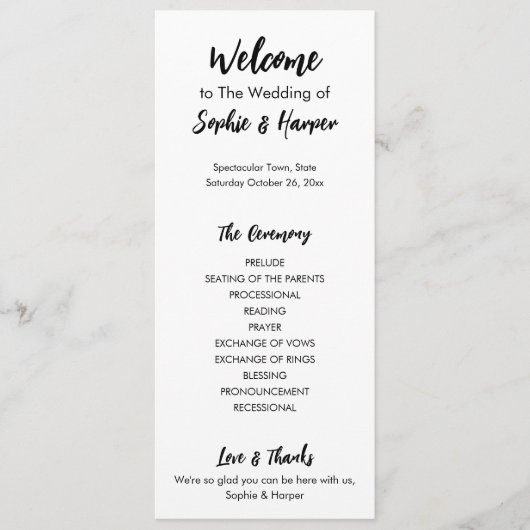 Programme Simple moderne et polyvalent Décontracté noir et b (Devant)