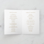 Programme Simple Monogramme Or Élégant Mariage Antique (Intérieur)