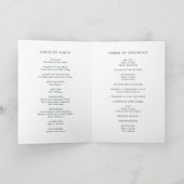Programme Simple Monogramme Vert Forêt Élégant Mariage (Intérieur)