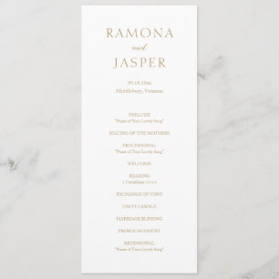 Programme Simple Or Moderne Mariage Doré