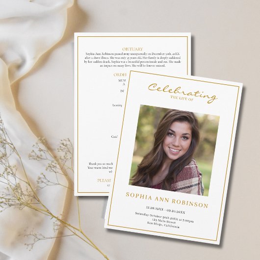 Programme Simple Photo Funéraire Ordre de service