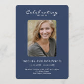 Programme Simple Photo Mémorial Bleu Ordre Du Service (Devant)