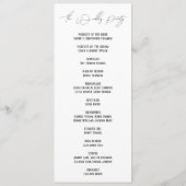 Programme Simple, polyvalent, élégant Mariage de script minc (Dos)
