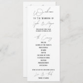 Programme Simple, polyvalent, élégant Mariage de script minc (Devant / Derrière)