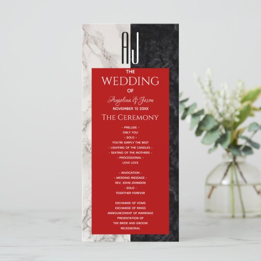 Programme Simple Red Wedding (Debout devant)