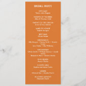 Programme Simple tranche de bois rustique coupé pour mariage (Dos)