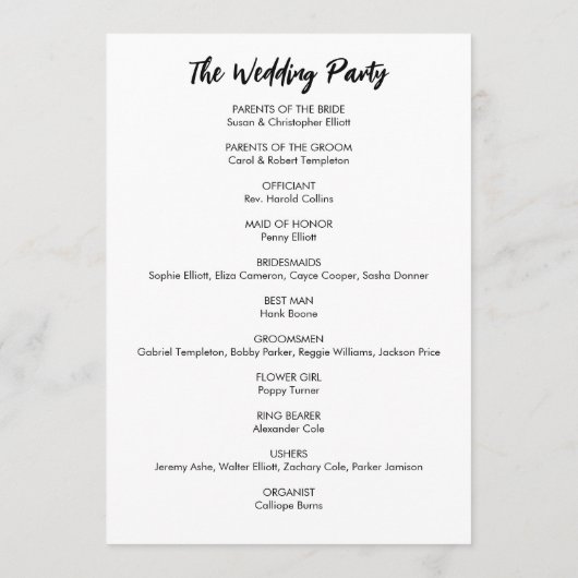 Programme Simple Versatile moderne Décontracté noir & blanc (Dos)