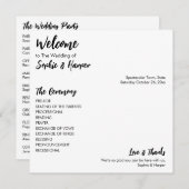 Programme Simple Versatile moderne Décontracté noir & blanc (Devant / Derrière)