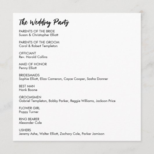 Programme Simple Versatile moderne Décontracté noir & blanc (Dos)