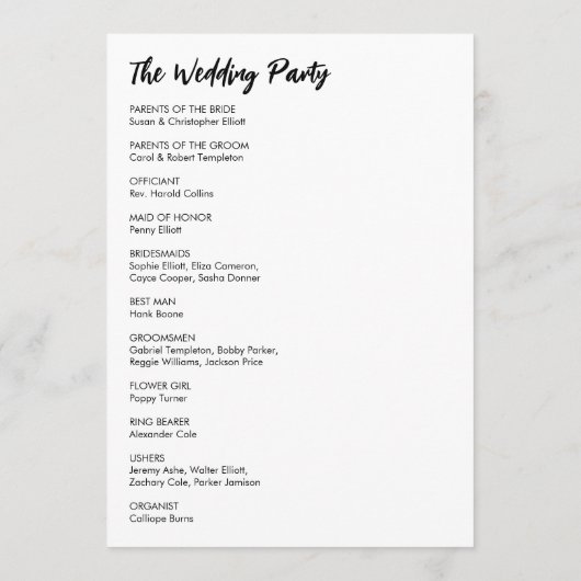 Programme Simple Versatile moderne Décontracté noir & blanc (Dos)