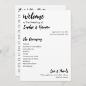 Programme Simple Versatile moderne Décontracté noir & blanc (Devant / Derrière)