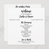 Programme Simple Versatile moderne Décontracté noir & blanc (Devant / Derrière)