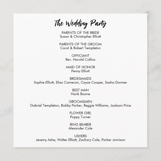 Programme Simple Versatile moderne Décontracté noir & blanc (Dos)