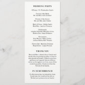 Programme Simplement Splendid EDITABLE COLOR Wedding Program (Dos)