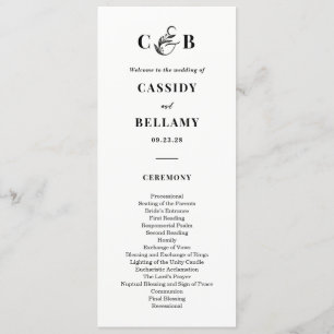 Programme Simplement Splendid EDITABLE COLOR Wedding Program
