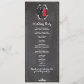 Programme Skeletons Skull Wedding Program Halloween Chalk (Dos)