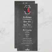 Programme Skeletons Skull Wedding Program Halloween Chalk (Devant / Derrière)