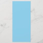 Programme Sky Blue Modern Place Setting Thank You Card (Dos)
