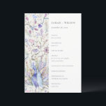 Programme Soft Classy Ornate Floral Peacock Weddin<br><div class="desc">Classy Ornate Watercolor Peacock Collection - c'est une élégante aquarelle Illustration de paon floral pastel aquarelle, avec une touche minimaliste moderne. Idéal pour vos mariage et fêtes de classe moderne. Il est très facile de customiser, avec vos données personnelles. Si vous avez besoin d'un autre produit correspondant ou de la...</div>