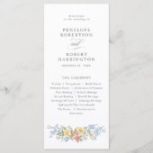Programme Soft Pastel Ornate Spring Garden Floral Mariage (Devant)
