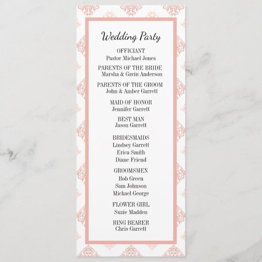 Programme Soft Peachy Blush Damask (Dos)