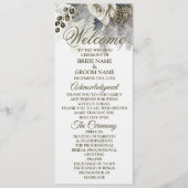 Programme Soirée de mariage Silver Golden White Roses (Devant)