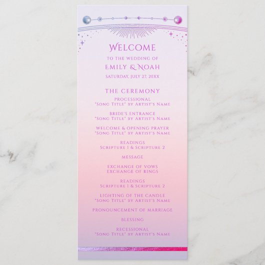 Programme Soleil couché de soleil mystique rose Espace d'ast (Devant)