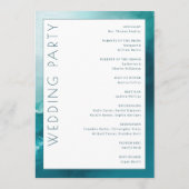 Programme Sophisticated Teal Watercolor Ceremony Schedule (Dos)