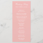 Programme Sophistiqué Classic Script Blush Rose Mariage (Dos)