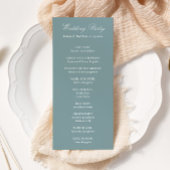 Programme Sophistiqué Classic Script Dusty Blue Mariage