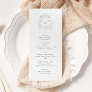 Programme Sophistiqué Classic Script Dusty Blue Mariage