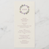 Programme Sophistiqué classique Script Mariage de couronnes  (Devant)