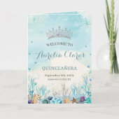 Programme Sous la mer Plage Quinceañera XV Ordre des événeme (Devant)